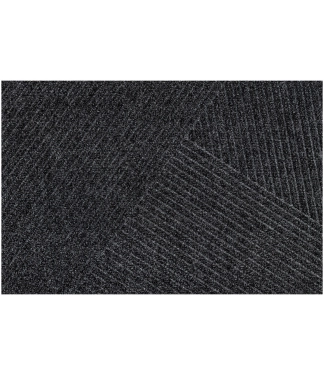 Tumši pelēks durvju paklājs Stripes Dark Grey