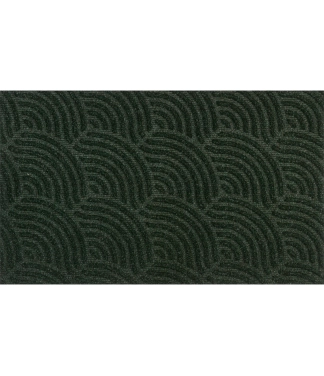 Tumši zaļš durvju paklājs Waves Midnight Green