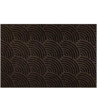 Tumši brūns duru paklājs Waves Dark Brown