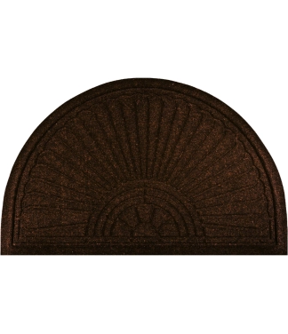 Tumši brūns āra paklājs Halfmoon Dark Brown