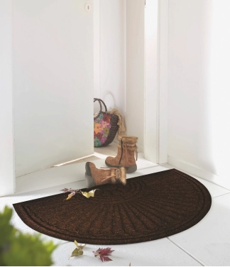 Tumevaipne āra paklājs Halfmoon Dark Brown