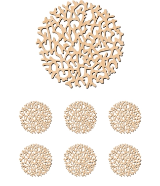 Koka paliktņu komplekts Sea Coral