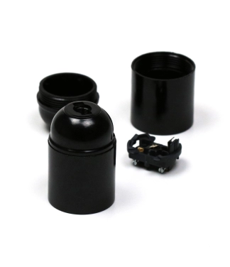 Melna plastmasas lampas ligzda - cokols 93-8