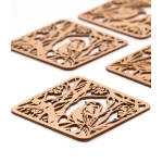 Medinis padėkliukas su paukščiais H14