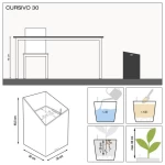 Puķu pods Lechuza Cursivo 3