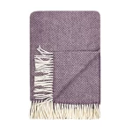 vilnonis pledas violetinis eglutės raštas