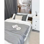 Interjeras su lininių pledu 2