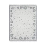 raštuotas vilnonis pledas pilka balta 3