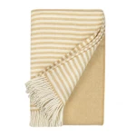 Dryžuotas pledas geltonas/baltas
