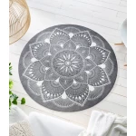 Apvalus pilkas kilimas 1