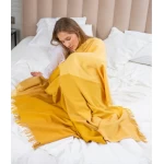 Merino vilnas pleds Scandimama Cornfields yellow 5308 3