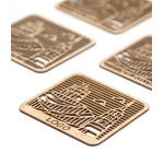 medinis padėkliukas su graviravimu