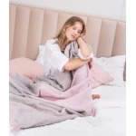 Rausvas/pilkas vilnonis pledas Scandimama 3