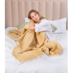 Šiltas dvispalvis vilnonis pledas 2