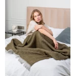 Žalias pledas su rombų raštu 4