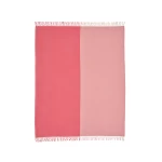 rausvas merino vilnos pledas