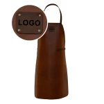 Personalizēts ādas priekšauts ar logotipu Brown