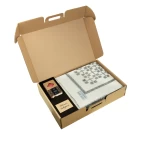 Vilnas pleds un aromātiskā svece komplektā