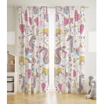 dieninės užuolaidos vaikiškos su vienaragiais