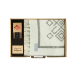 Ziemassvētku dāvana vilnas pleds un svece 1