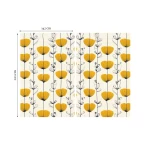 stilingos naktinės užuolaidos su geltonomis detalėmis 1