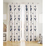 šviesios dieninės vaikiškos užuolaidos su inkariukais