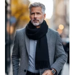 melns Vīriešu šalle baby alpaca