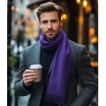 Vīriešu šalle baby alpaca Deep Purple