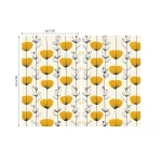 Stilīgi aizkari dzeltenās magones 1