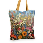 pirkinių krepšys moterims su gėlėmis