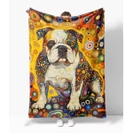 Stilingas flisinis pledas Anglų buldogas