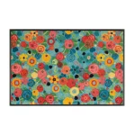 Durvju paklājs Kleen-Tex Wash+Dry Flower Power