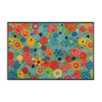 Durvju paklājs Kleen-Tex Wash+Dry Flower Power 2