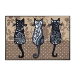 Durvju paklājs Kleen-Tex Wash+Dry Katzenbande