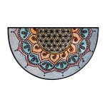 apvalus durų kilimėlis gyvenimo gėlė