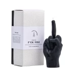 Ar rokām darināta svece F*ck You Black 3