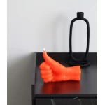 Ar rokām darināta svece Thumbs Up Neona Orange 4