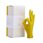 Roku darbs svece OK Yellow 3