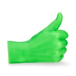Ar rokām darināta svece Thumbs Up Neona Green