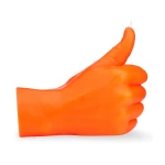 Ar rokām darināta svece Thumbs Up Neona Orange
