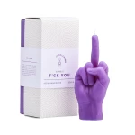 Ar rokām darināta svece F*ck You Purple 3