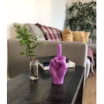 Ar rokām darināta svece F*ck You Purple 1