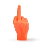 Ar rokām darināta svece F*ck You Neona Orange
