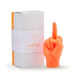 Ar rokām darināta svece F*ck You Neona Orange 3