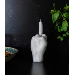 Ar rokām darināta svece F*ck You White 4