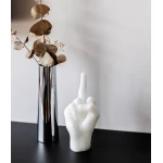 Ar rokām darināta svece F*ck You White 1