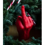 Ar rokām darināta svece F*ck You Red 1