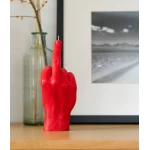Ar rokām darināta svece F*ck You Red 4