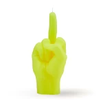 Ar rokām darināta svece F*ck You Neon Yellow 3