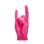 Ar rokām darināta svece You Rock Pink 2